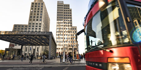 City tour by bus through Berlin