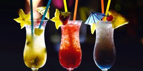 Close-Up Of Cocktails On Bar Counter
