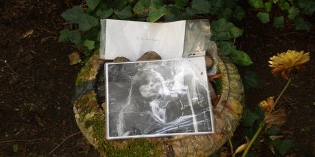 Grave of the singer Nico at the Grunewald-Forst cemetery Berlin