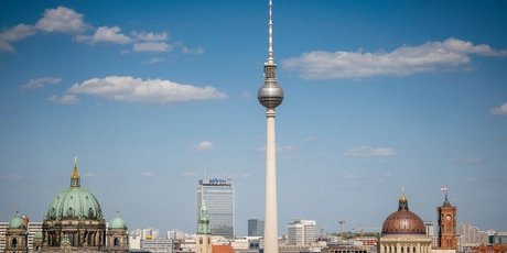 Blick vom Französischen Dom am Gendarmenmarkt 