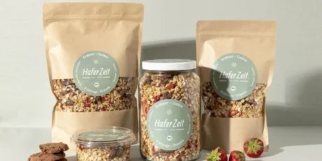 Müslisortiment der Manufaktur Hafer Zeit