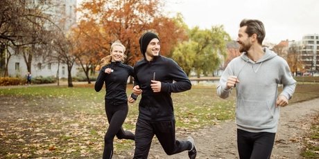 Laufgruppe im Park