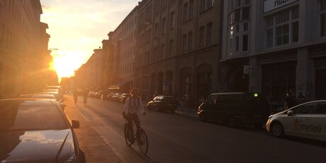 unterwegs mit dem Fahrrad in Berlin