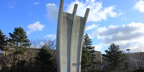 Luftbrückendenkmal Berlin (Airlift Memorial) at Platz der Luftbrücke. Near former Airport Tempelhof
