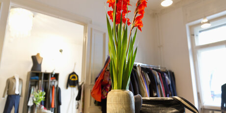 Shop at Prenzlauer Berg with flower as decoration