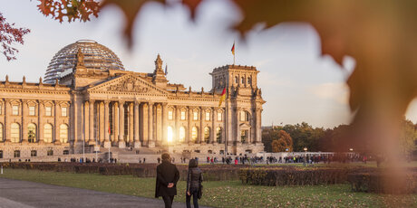 Reichstag im Regierungsviertel Berlin