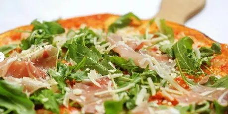 Pizza in an Italian restaurant in Berlin
