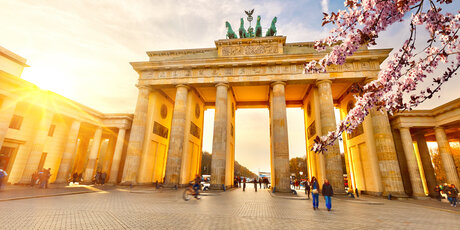 Brandenburg Gate in Berlin in Spring