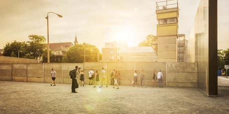 Sunset at Berlin Wall Memorial