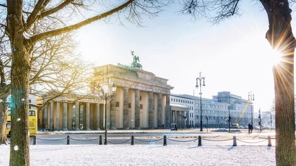 Brandenburg Gate Berlin in Winter