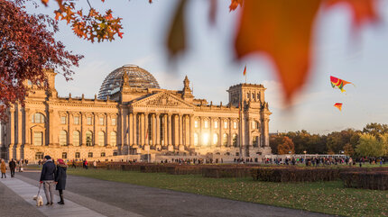 The Berlin Reichstag in autumn