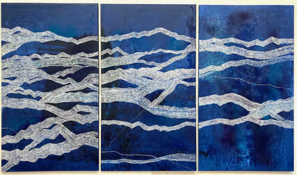 Blue Memories, 140 x 240cm, Öl auf Leinwand, 2020
