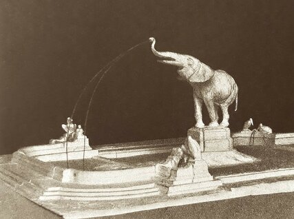 Design of a bronze elephant in honour of Baron vom Stein