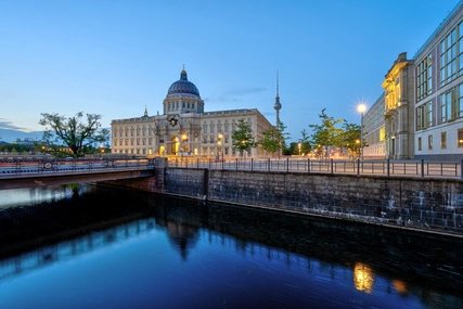 The rebuilt Berlin City Palace and the famous TV Tower