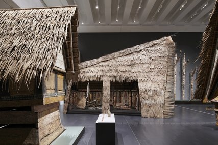 Ausstellung zu Ozeanien, Ethnologisches Museum Exhibition "Buildings from Oceania. at the Ethnological Museum in the Humboldt Forum in Berlin