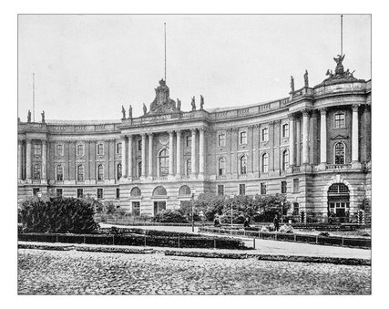 Imagen de la Bebelplatz en blanco y negro