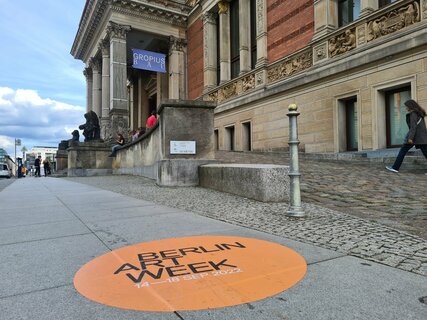 Entrance of the Gropius Building at the Berlin Art Week