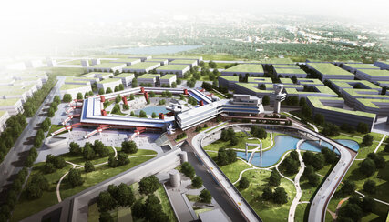 Urban Tech Republic: progetto schizzo riutilizzo dell'ex aeroporto di Berlino Tegel