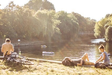 Summer at the Landwehrkanal Landwehrkanal in Berlin
