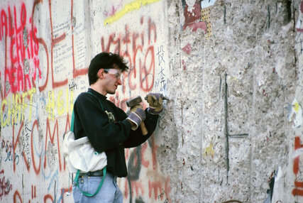 Berlin Wall Woodpecker 1989