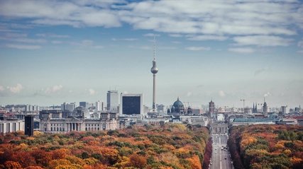 Berlin WelcomeCard Blick auf den Tiergarten im Herbst