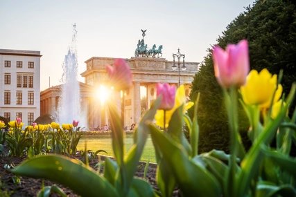 Spring at the Brandenburg Gate in Berlin