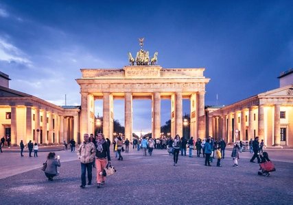 Brandenburg Gate in Berlin at Dusk