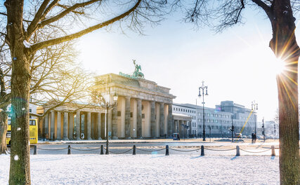 Brandenburg Gate Berlin in Winter