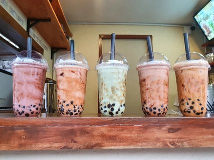 Bubble Tea mit Strohhalm Bubble Tea mit Strohhalm
