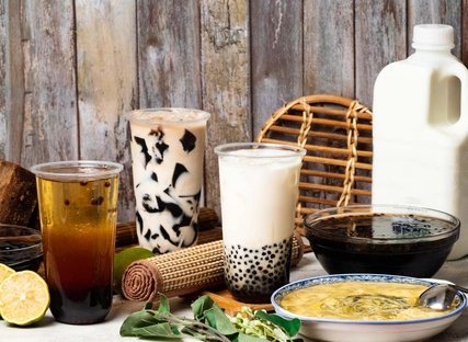 Bubble Tea und Speisen Bubble Tea und Speisen
