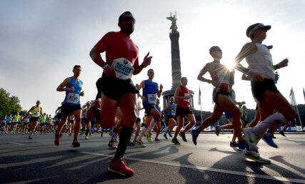 Corsa di maratona a Berlino