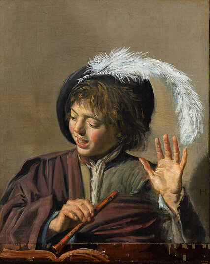 Frans Hals  , Singender Knabe mit Flöte, um 1627