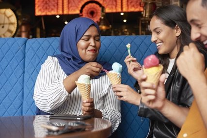 Friends eating ice cream Friends eating ice cream