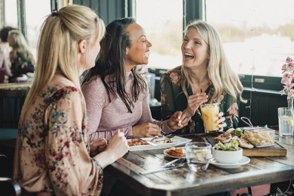 Freundinnen beim Brunch
