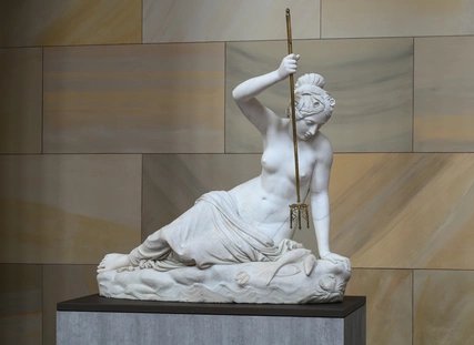 Nereid with trident 1839 Friedrichswerder Church Nereid with trident by Emil Wolff from 1839 in the Friedrichswerder Church Berlin