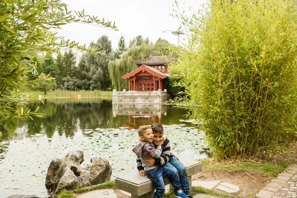 Visite avec des enfants aux Jardins du monde à Berlin