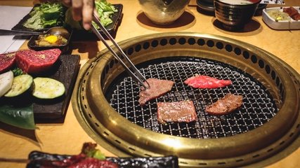Iconic Japanese Style Beef Barbecue 'Yakiniku' in Tokyo, Japan