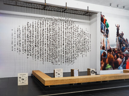 Berlin Handshape Installation in the Documentation Center in Bernauer Straße