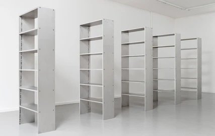 Heimo Zobernig, untitled (2024), 5 shelvddes