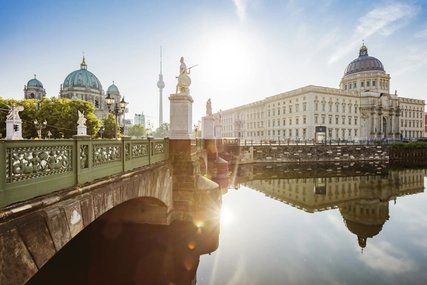 Humboldt Forum and Berlin Cathedral Panorama of Humboldt Forum and Berlin Cathedral