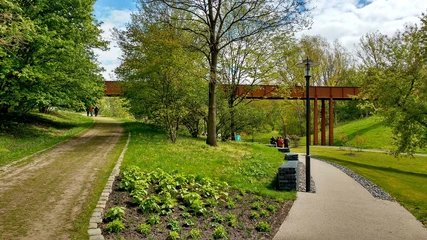 Wuhlesteg über das Wuhletal Wuhlesteg über das Wuhletal am Kienbergpark