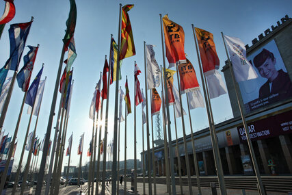 Flags of the ITB Berlin trade fair