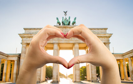 I love Berlin - Brandenburger Tor mit Herz