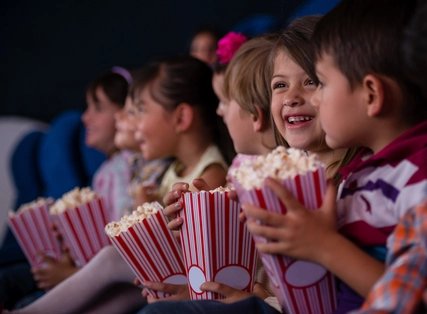 Children in the cinema
