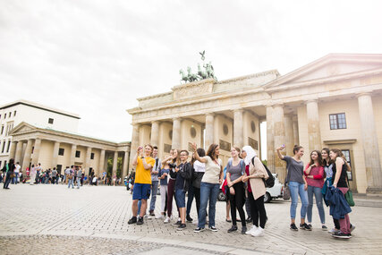 Viaje de estudios a la Puerta de Brandenburgo en Berlín
