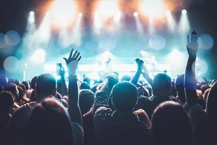 Konzert jubelnde Fans bei Rockkonzert
