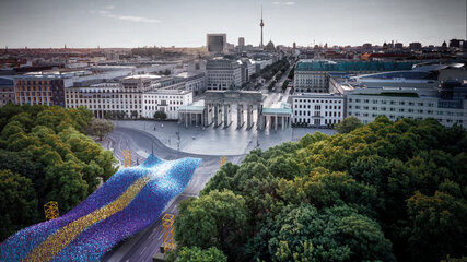 30 Years of the Fall of the Berlin Wall: Art Installation at the Brandenburg Gate in Berlin