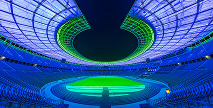 Stade olympique de Berlin bleu-vert