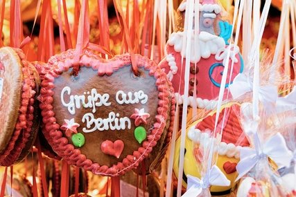 Gingerbread hearts cookies Christmas Market Berlin