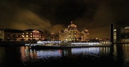 Boat tour in the evening in Berlin